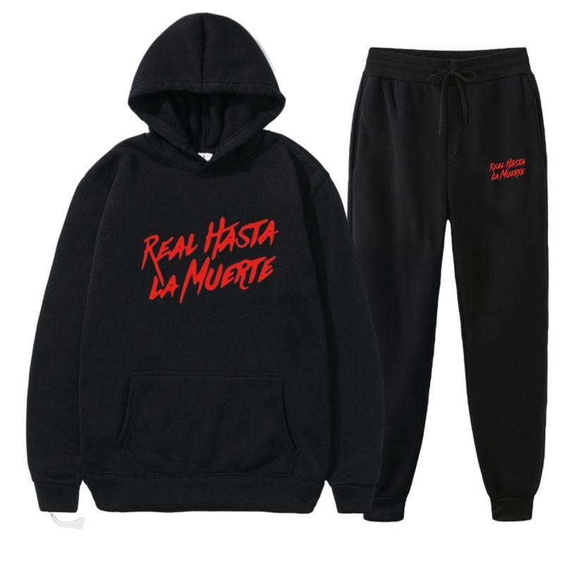 New European size sweater men s and women s printed pattern hoodie autumn and winter sports suit S