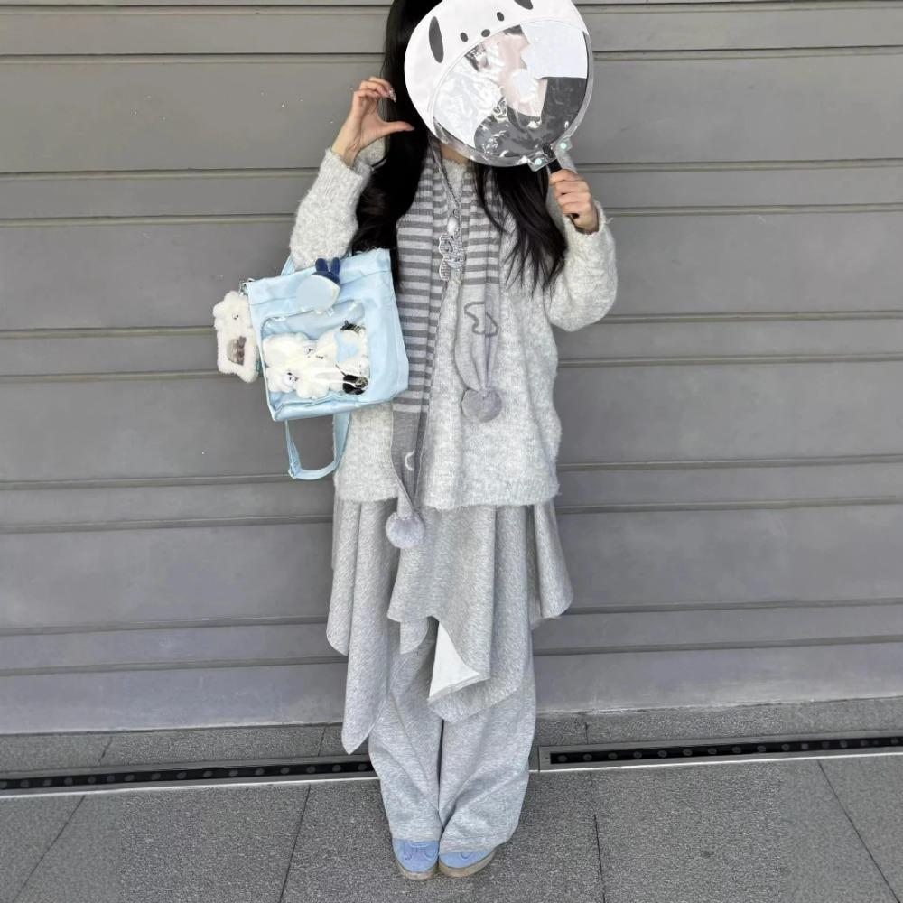 New Sweet And Cute Handbag Y2K Ulzzang Ita Bag Dolls Bag Transparent Japanese Women'S Shoulder Bag Large Capacity Crossbody Bag