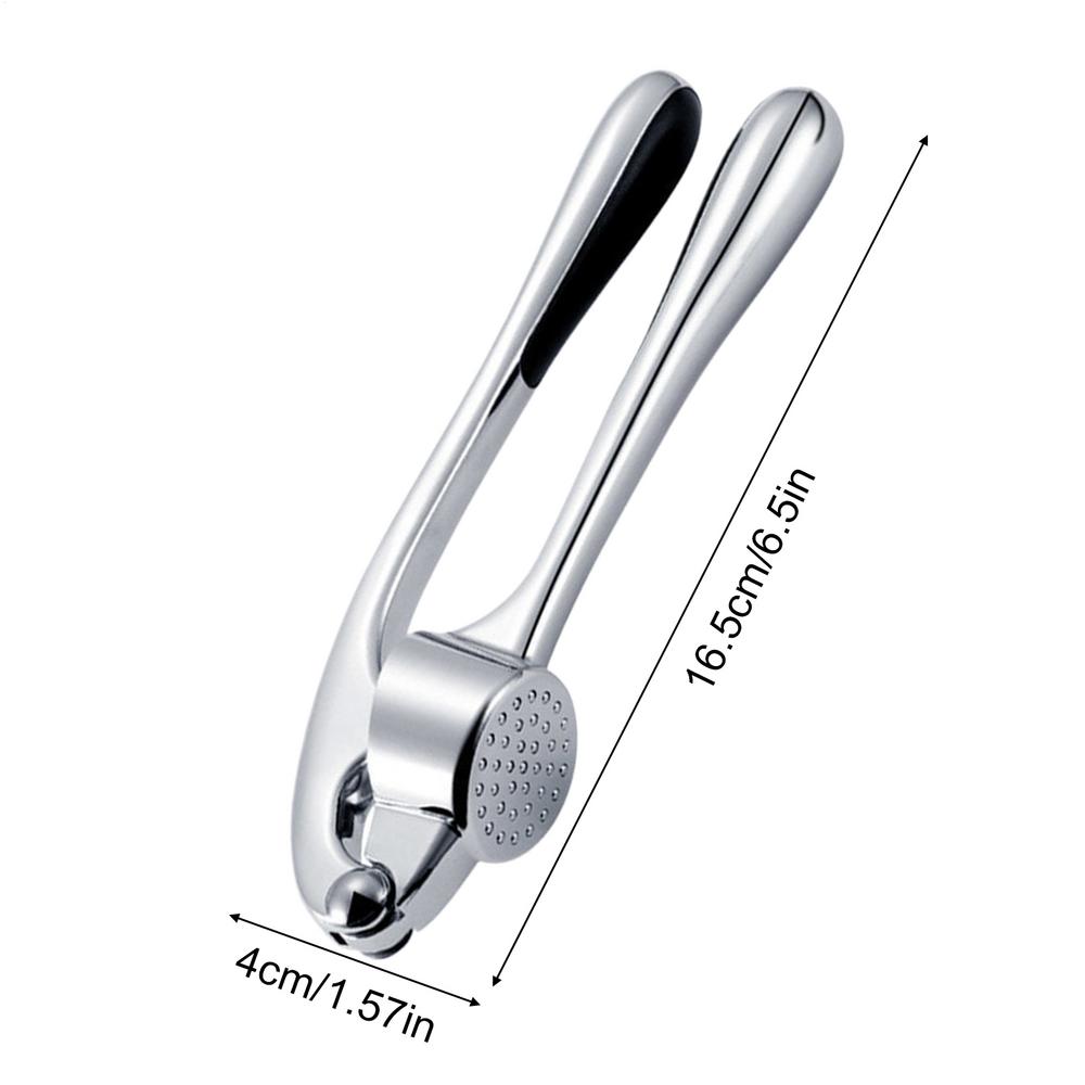 

new Garlic Press Anti-Skid Thickened Garlic Clip Multifunctional Zinc Alloy Stainless Steel Manual Pull Type Garlic Punch серебряный