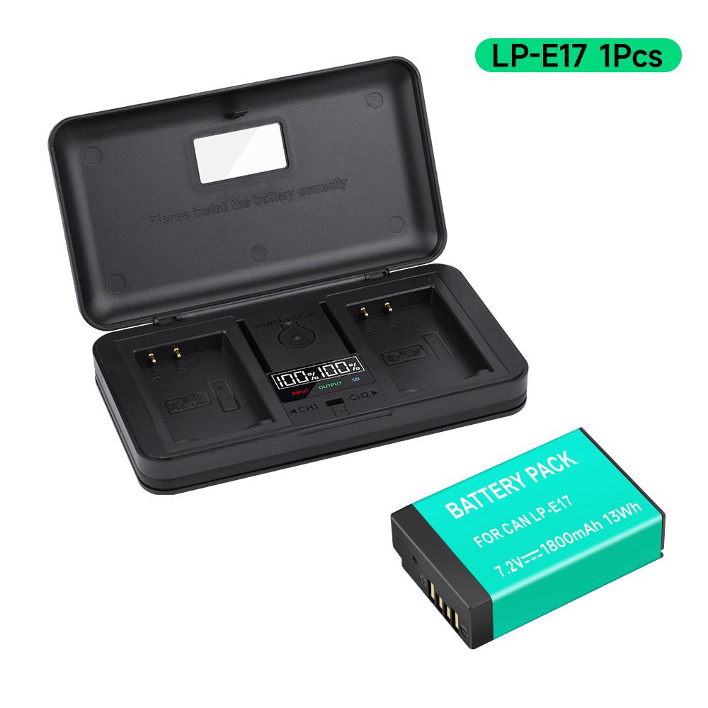 1800mAh LPE17 LP E17 LP-E17 Battery +LCD USB Charger For Canon EOS RP 200D M3 M6 750D 760D T6i T6s 800D 8000D Kiss X8i Camera