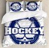 Hockey 3pcs Bedding Set Cartoon Hockey Puck Bites And Breaks Hoc Duvet Cover Set Bed Set Quilt Cover Pillow Case Comforter Cover