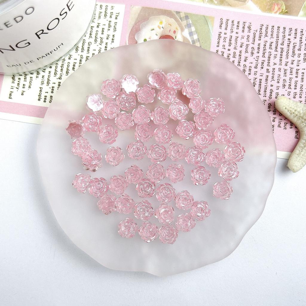 Pink Resin Cartoon Bowknot Heart Bow Tie Little Bunny Nail Art Accessories DIY Nail Hairpin Accessories Wholesale
