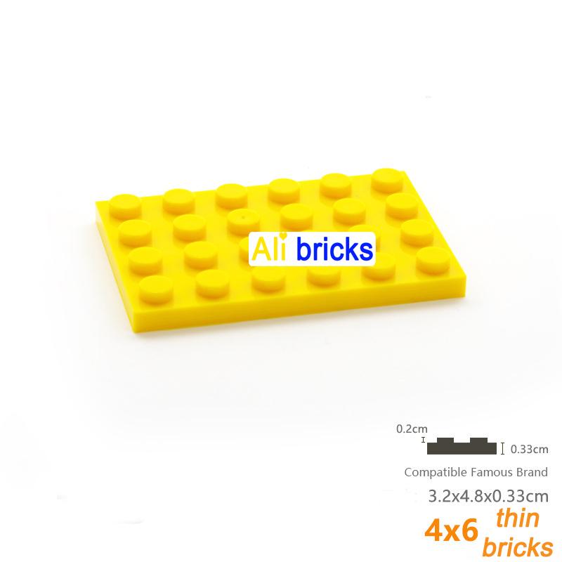 5pcs DIY Building Blocks Thin Figures Bricks 4x6 Dots 12Color Educational Creative Compatible With Brand Toys for Children 3032