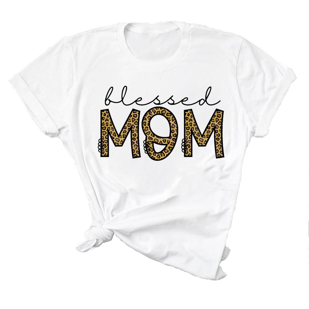 Kvinnor Mamma 90-tal O-ringad Mama 2022 Tryck T-tröja Modekläder T-shirt Casual Tecknat tryck Dam Kvinnliga Kläder Kortärmad Grafisk T-shirt