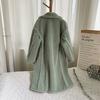 Women Fashion  And Winter Loose Medium Long Windbreaker Lamb Coat