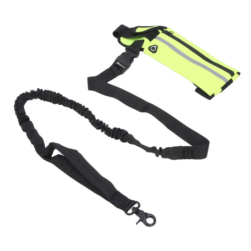 Dog Leash with   Pouch Waist Leash for Dog Walking Training Running Elastic Rope Waist Bag Reflective