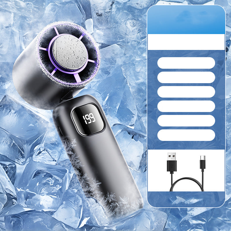 Outdoor Foldable Portable Handheld Fan Mini Cooling Rechargeable 3600mAh 199-level Free Control High Speed Turbo Fan