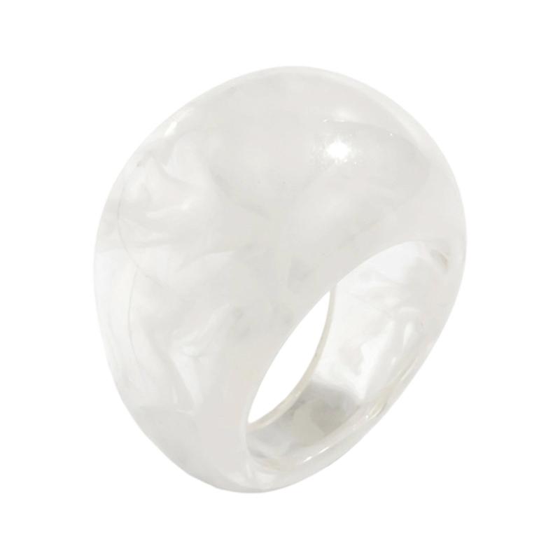 Anello in Resina Acquerellata Resistente agli Urti Costruzione Superfici Lisce Anelli Statement Perfetti per Chi Cerca Regali