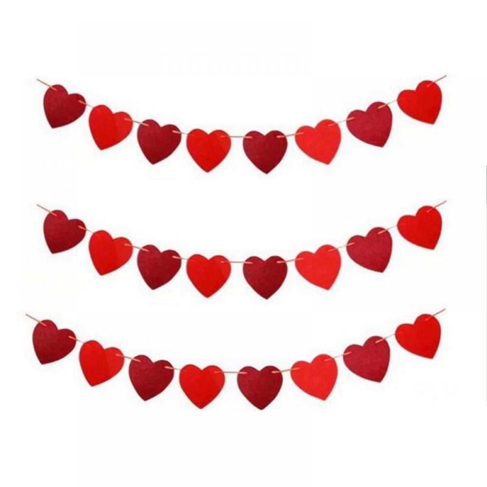 

3 шт., подвеска в виде цветка на день святого Валентина, баннер для вечеринки, флаг, персиковое сердце, украшение для вечеринки, юбилея, празднования One Size