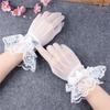 Women Summer Uv-proof Driving Gloves Mesh Fishnet Gloves Lace Mittens Full Finger Girls Lace Fashion Gloves