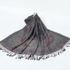 Eșarfă Jacquard Paisley Șal Pashmina Mătăsos de Lux pentru Femei Eșarfe cu Imprimeu Etnic din Bumbac Moi cu Tassel Lung Bufandas Șaluri