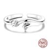 Original 925 Sterling Silver Parent-child Hand In Hand Open Rings for Women Girls Jewelry Birthday Anniversary Gifts