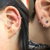 2Pcs 20G 6-10mm Stainless Steel Nose Helix Stud Earring Conch Rook Daith Lobe Ear Piercing Jewelry Cz Hoop Tragus Cartilage