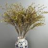 6pcs Simulation Plants Plastic 5-Forks Freesia Branch Hotel Decorative Artificial Winter Jasmine Green Plant Hall Decoration