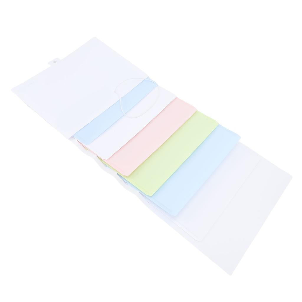 Multi Layer File Storage Bag 6 Colors Pocket Multifunctional Hanging File Folder for Family School Office Travel