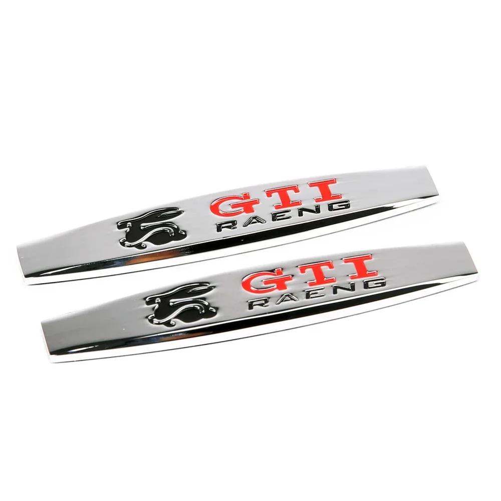 XMZSA1 Metal Car Emblem Badge Car Body Decoration Sticker for Volkswagen VW Rline GTI ABT Golf Beetle Polo Bora Tiguan Jetta Scirocco