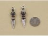 Ethnic Vajra Pendant Necklace, Thai Silver, S925 Sterling, Unisex Jewelry Charm
