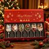 1/6pc Christmas Glass Art Cup Santa Snowman Reindeer Tree Drinking Glasses Christmas Wine Glasses Gift for Christmas Friends