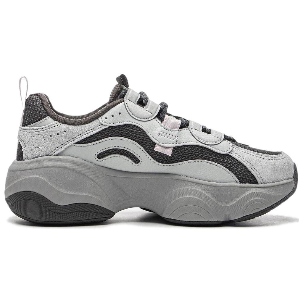 Li-Ning Comfortable Versatile Wear-Resistant Non-Slip Low-Top Casual Shoes Women Casual Shoes Gray Black AGCU300-2