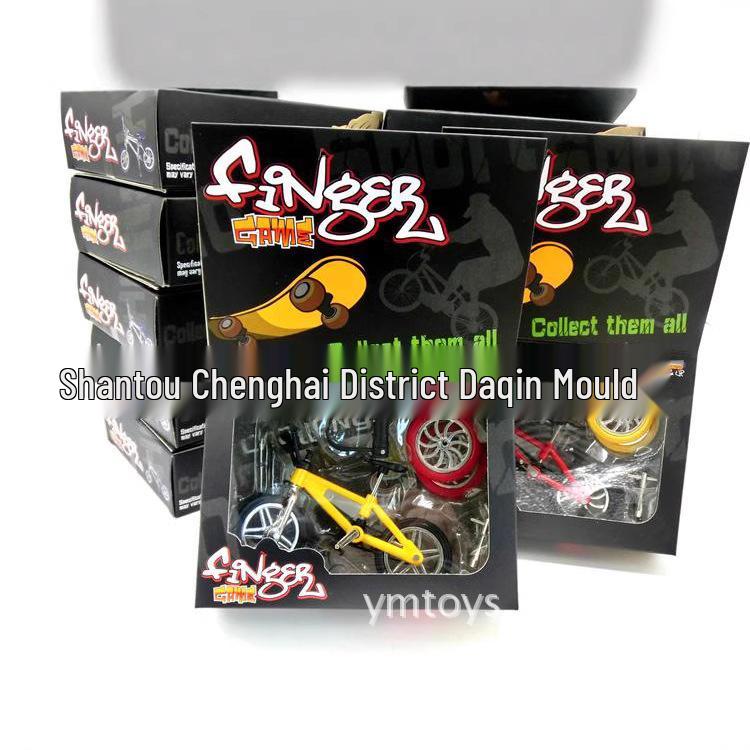 Mini Alloy Finger Bicycle Toy Set with Spare Tire, Wheels, Tools, and Lock - New Cross-Border Toy.