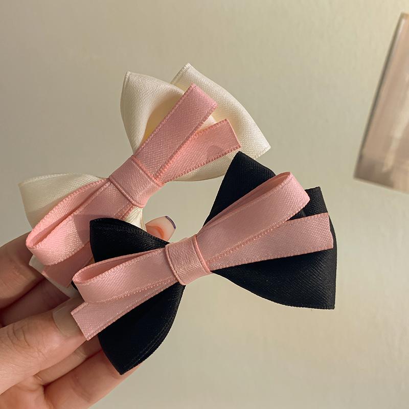 Love Bowknot Hairpin Women Ribbon Linen Barrette Hair Clip Fashion Temperament Bow Hairpin Kids Girls Hair Accessories