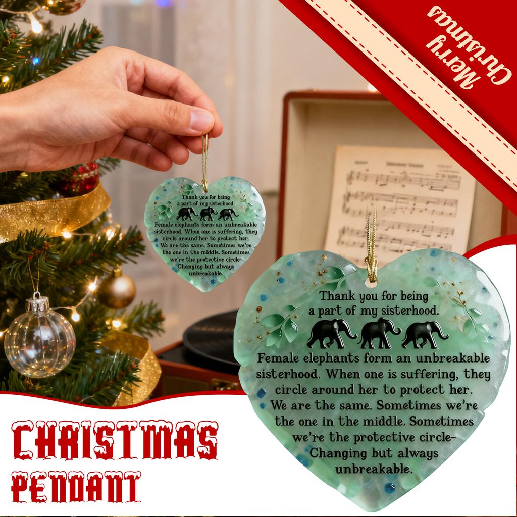 2d Acrylic Heart Shaped Sea Glass Friendship Decor,Friendship Heart Keepsake,Friendship Heart Ornament For Tree Hanging Ornaments,