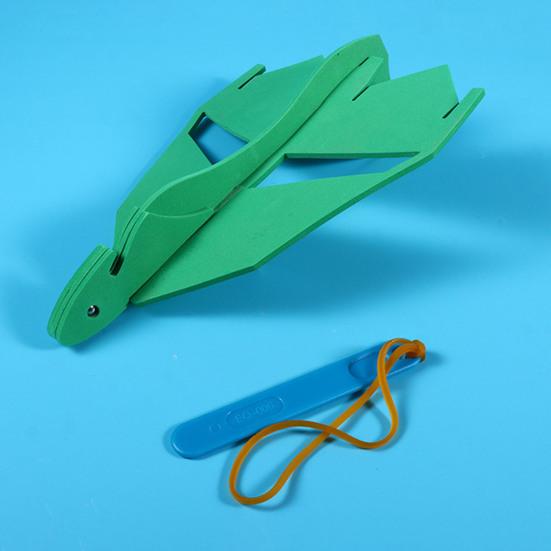 1 Set DIY Stunt Catapult Airplane Toy Kit Handmade EVA Puzzle Launching