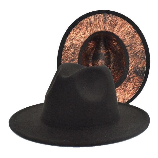 Men Female Letter Fedora Pattern Hats Casual Vintage Autumn Winter Leopard Caps Jazz Outdoor Designed Luxury Hat Sombreros Gifts