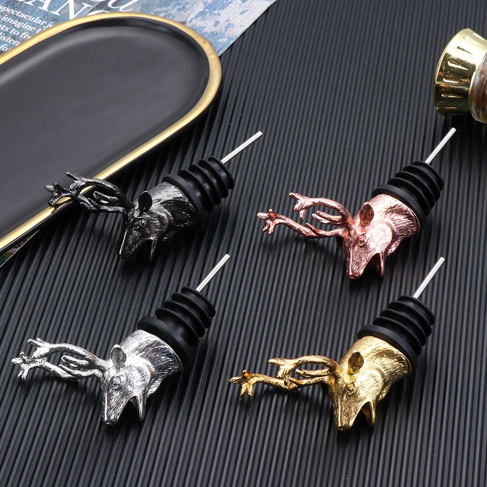 Gadgets Unique Stag Deer Head Christmas Ornament Bottle Stoppers Wine Aerators  Wine Pourer