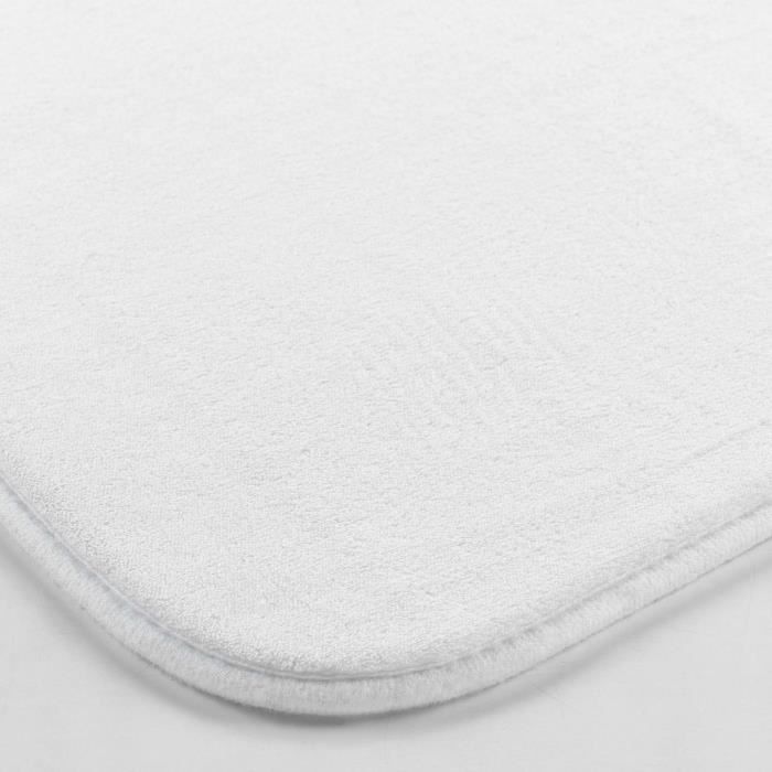 Tapis De Bain 45 X 75 Cm Vitamine Unie Blanc