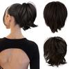Synthetic Messy Short DIY Ponytail Wig Extensions Claw Wig For Wavy Style For Women Daily Wear