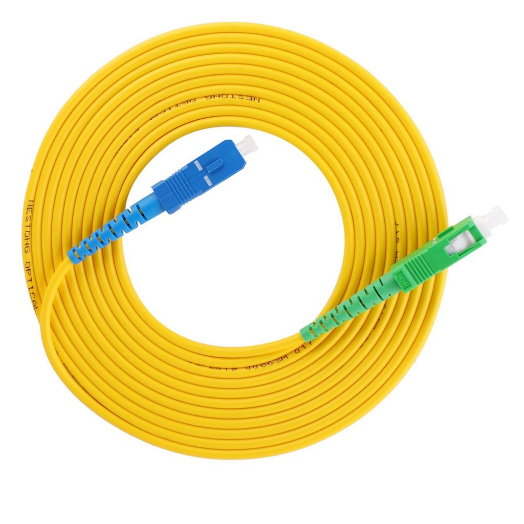 Single Mode Fiber Optic Jumper High Quality PVC Case Sc APCSc UPC 15 Meters Length