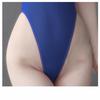 Super [OLYOLY] 3-piece Set, Perforated, High-cut Leotard, See-through, Mature, Extreme, Sexy, Cosplay, Knee-high, T-back (05, Blue)