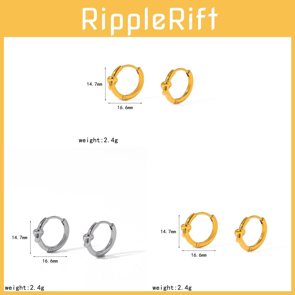 Minimalistische Geometrische Edelstahl-Ohrringe Mit Vergoldung Für Damen Modeschmuck