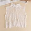 Girls Hollow Out Lace Shirt Detachable Fake Collar Shirt Lapel Blouse Top Adjustable Women Clothes Ladies False Collar Decor