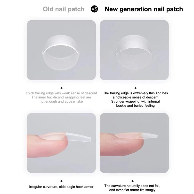 100Pcs/Box Matte Fake Nails No Polishing Press On False Nails Medium Short Design High Matt Soft Gel Nail Tips For Extension