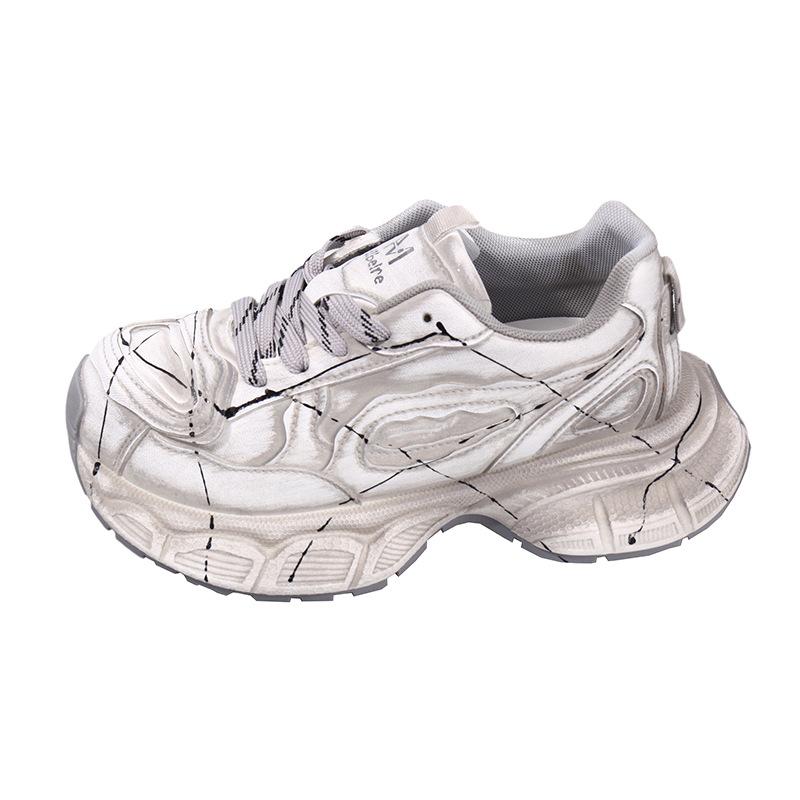 

Папины кроссовки инс супер огонь сетка дышащие толстоподошвенные маффины старые маленькие 6 см повседневные спортивные туфли красивые женские туфли 40 серый