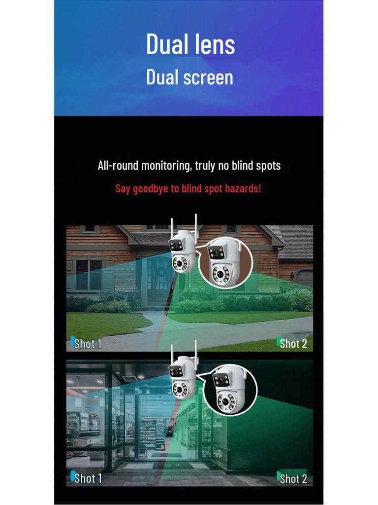 Tuya Graffiti Dualband KI Smart WiFi Kamera: HD, Fernüberwachung per Mobilgerät, Wasserdicht