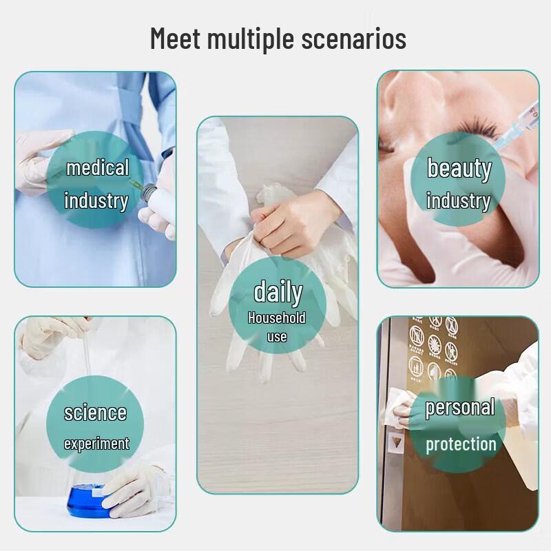 Chenye Medical Sterile Latex Gloves - Disposable Surgical Protective Exam Gloves for All