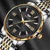 Butterfly Clasp Men's Ultra-Thin Luminous Stainless Steel Dual Calendar Waterproof Quartz Watch