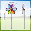 Garden Windmill Set Of 4 Petal Shape Colorful Yard Pinwheels Weather-Resistant Outdoor Decorations For Patio Lawn Terrace Porch