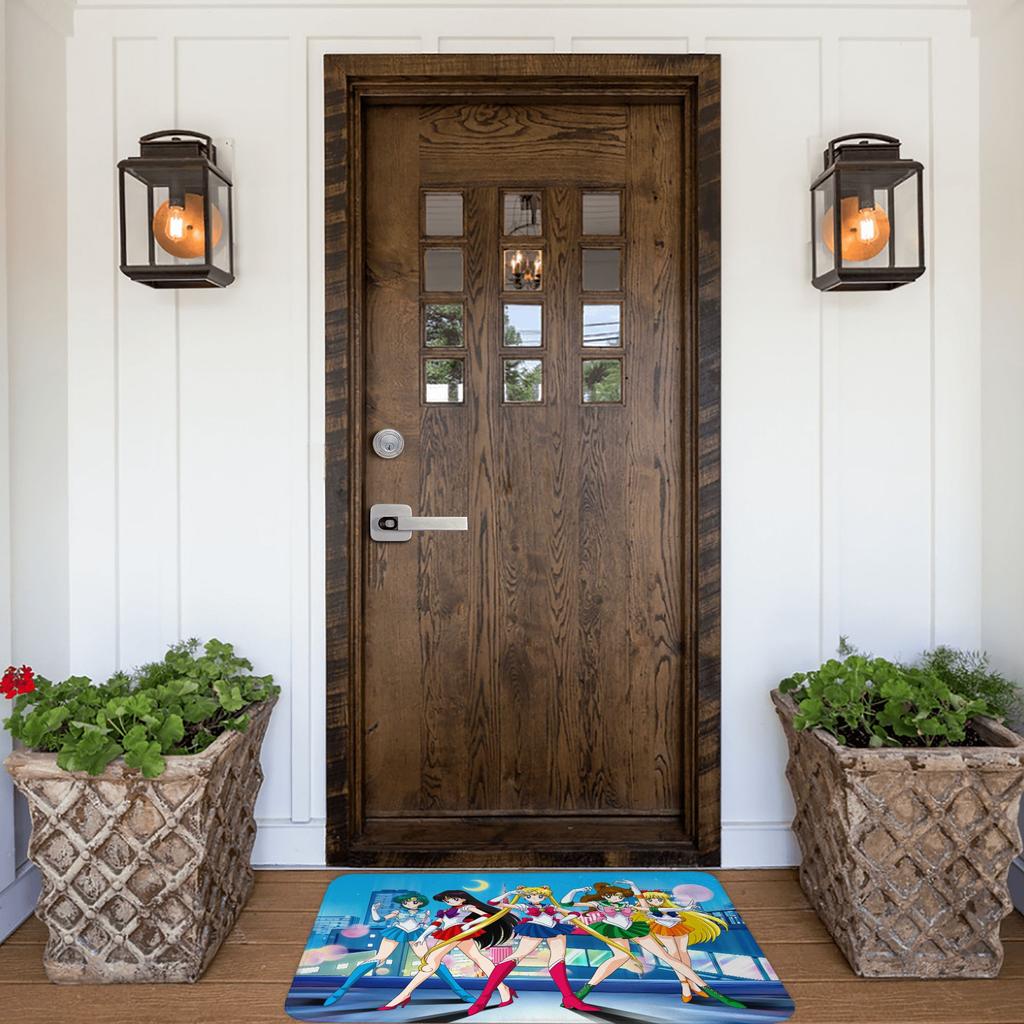 Sailors Moons Anime Girl Doormat Non-Slip Entrance Bathroom Kitchen Floor Door Mats Toilet Rug Carpet Footpad