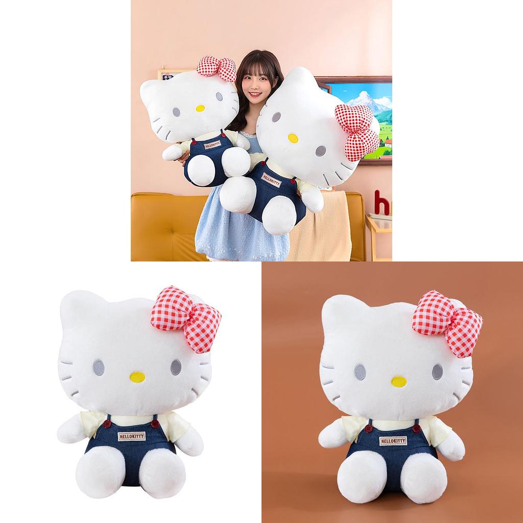 Peluche Cartoon Hello Kitty con Pelo Corto in Poliestere per Bambini e Collezionisti
