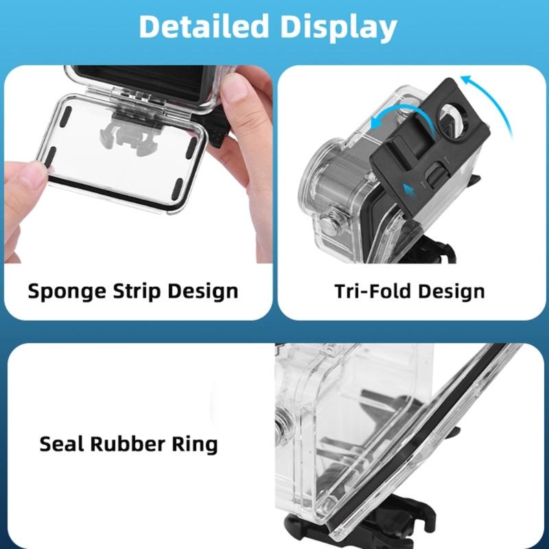 Waterproof Diving Housing Cover for ACTION4 Camera Capture Amazing Photos in Water