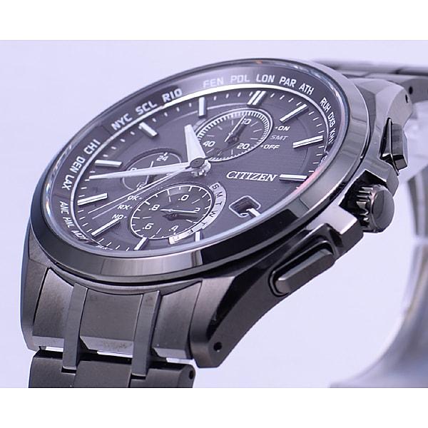 Citizen AT8044-56E ( Годинник ATTESA Black Titanium Series Eco-Drive з радіокеруванням World Time) Круглий