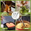 1/2pc Food Tongs Stainless Steel Grill Tongs Steak Bread Salad  Kitchen Tongs Home Outdoor BBQ Non-Slip Tweezers Buffet Clip