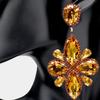 Stonefans Rhinestone Water Drop Earrings Handmade for Women Drag Queen Large Crystal Exaggerate Dangle Earrings Accessories
