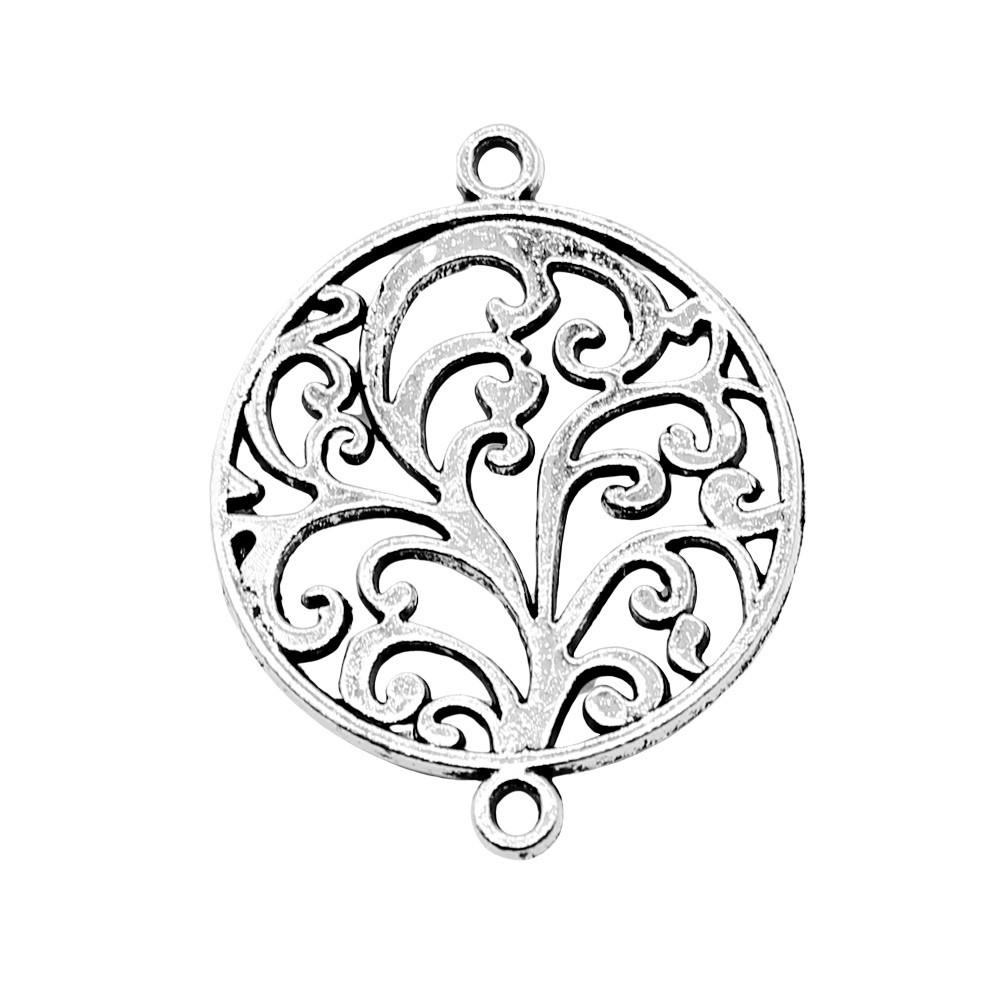 Filigree Diamond Shaped Connectors Ornate Multi Loop Links For Jewelry