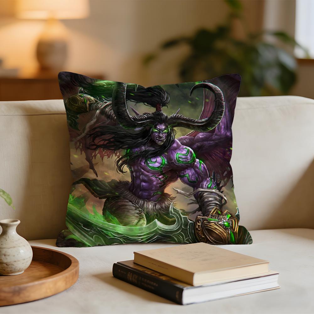 Warcrafts of World WWOW Cushion Cover Short Plush Pillowcase for Bed Sofa Carwashable