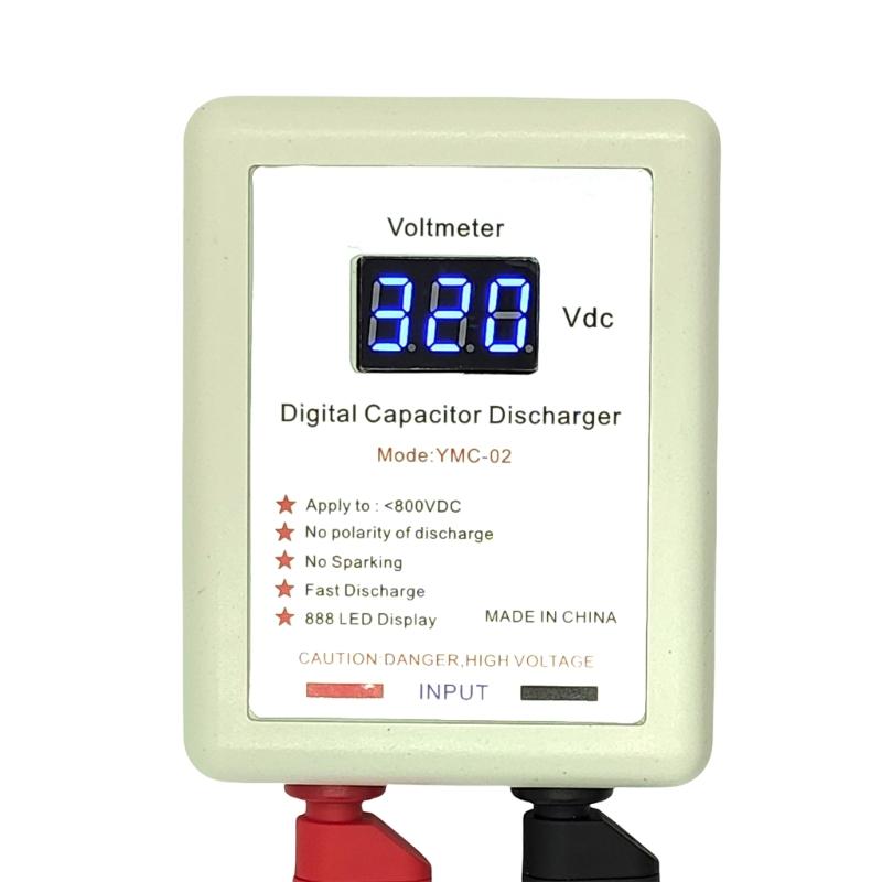 DC800V LED Digital Capacitor Discharger Electrician Voltage Discharging Tool Quick Discharge Electronic Repair Accessory